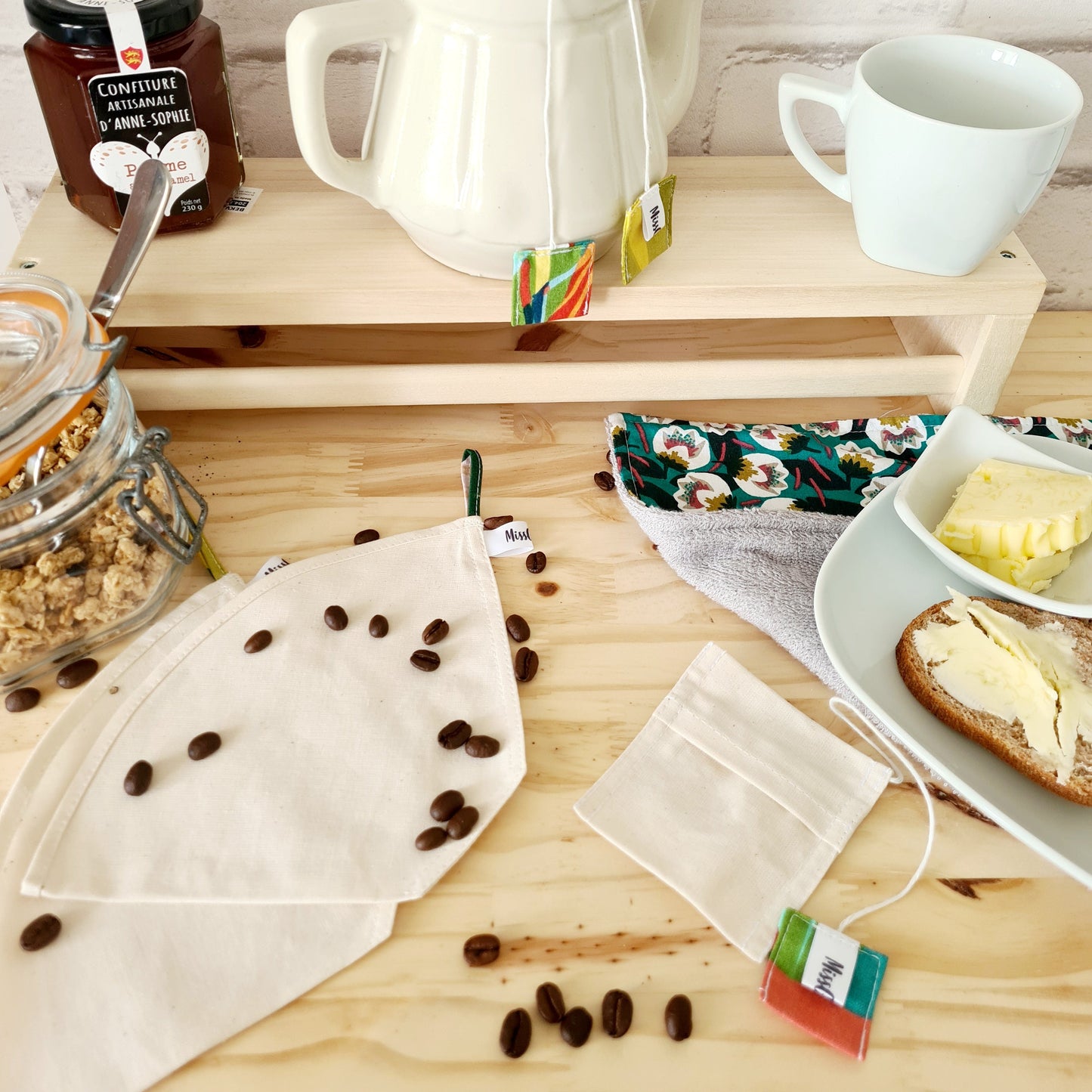 Filtre a café lavable et reutilisable en coton de taille 4 MissGreen