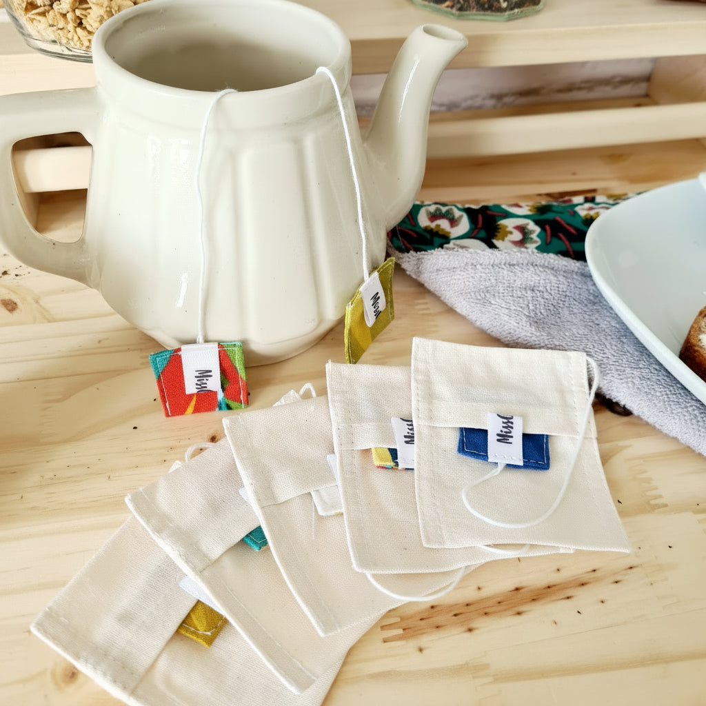 Sachet de the lavable et reutilisable en coton alimentaire MissGreen