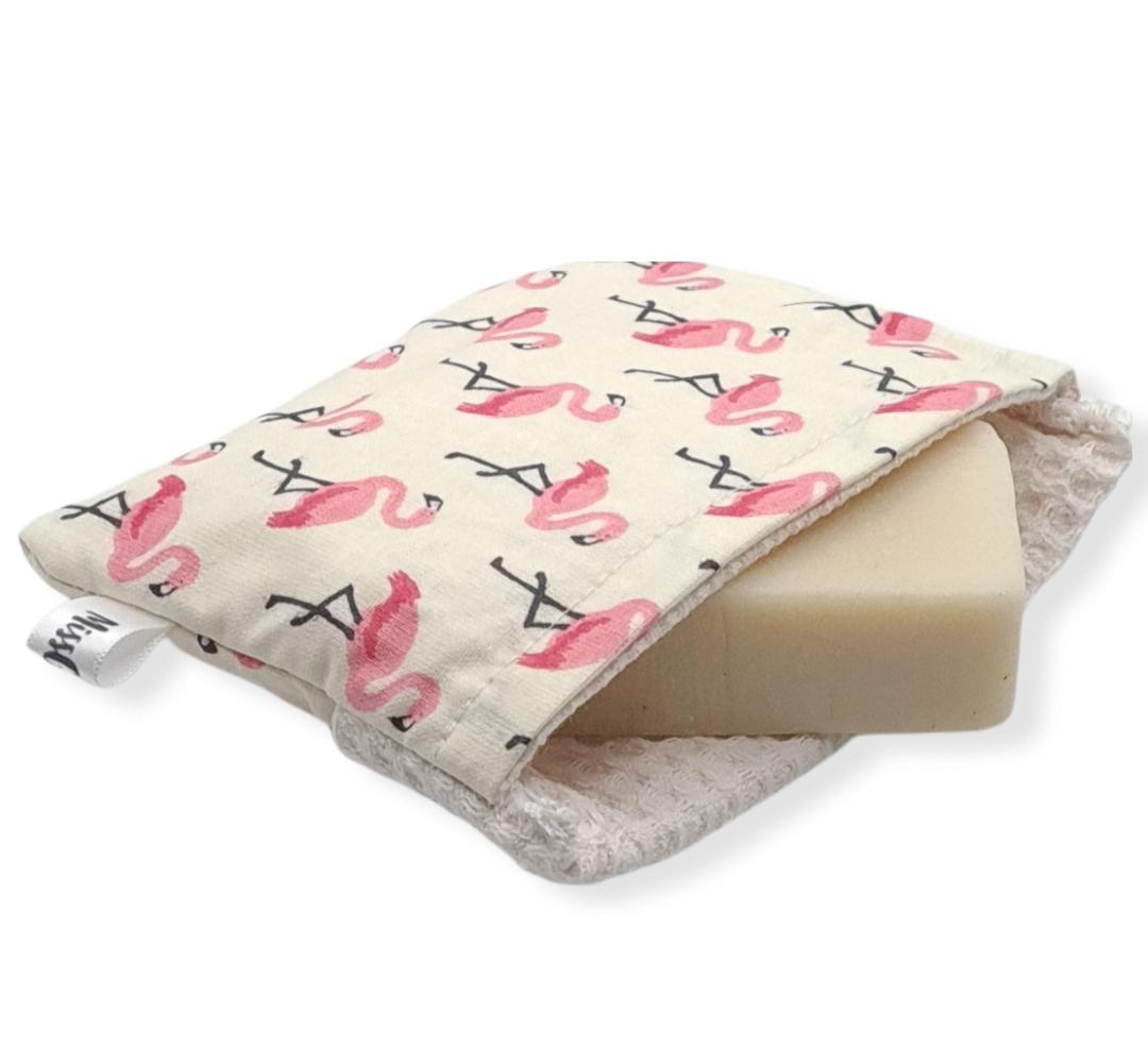 Pochette savon - Flamants Rose