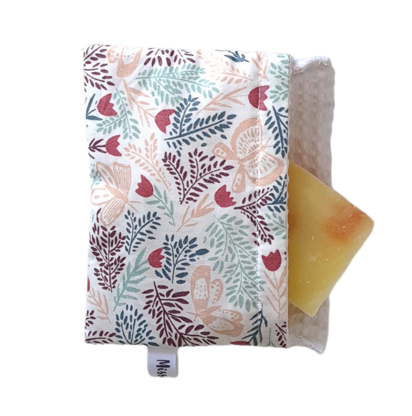 Pochette savon - Papillons Rose