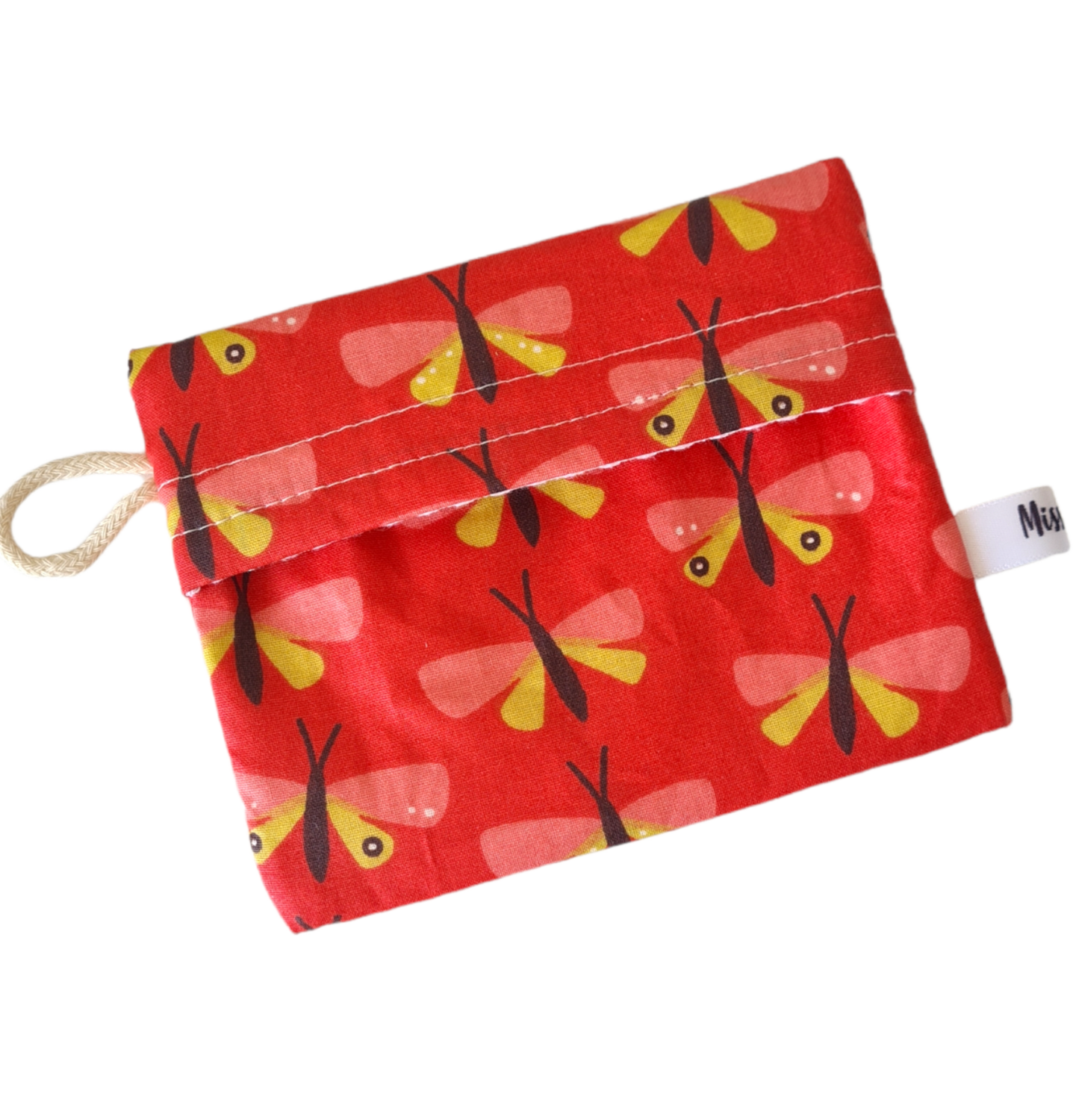Pochette savon - Papillon rouge
