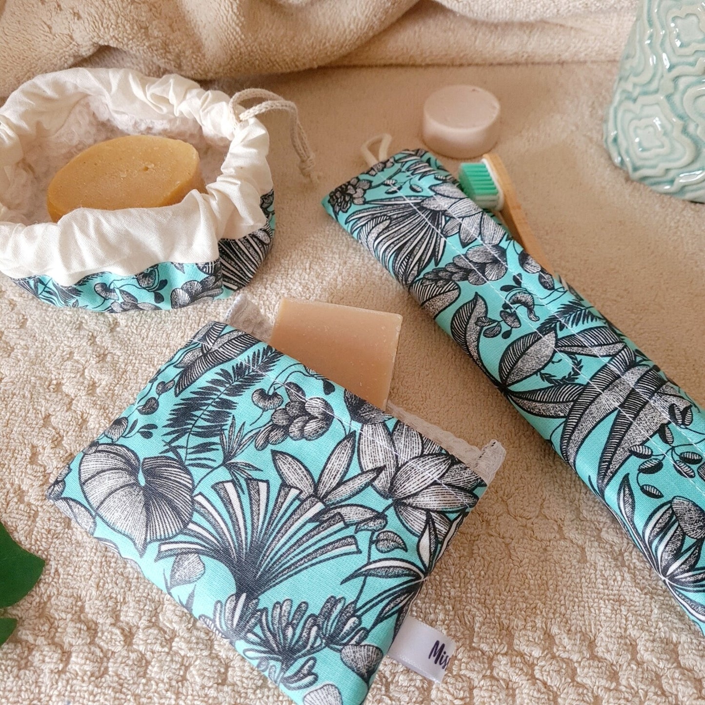 Pochette savon - Yucatan aqua