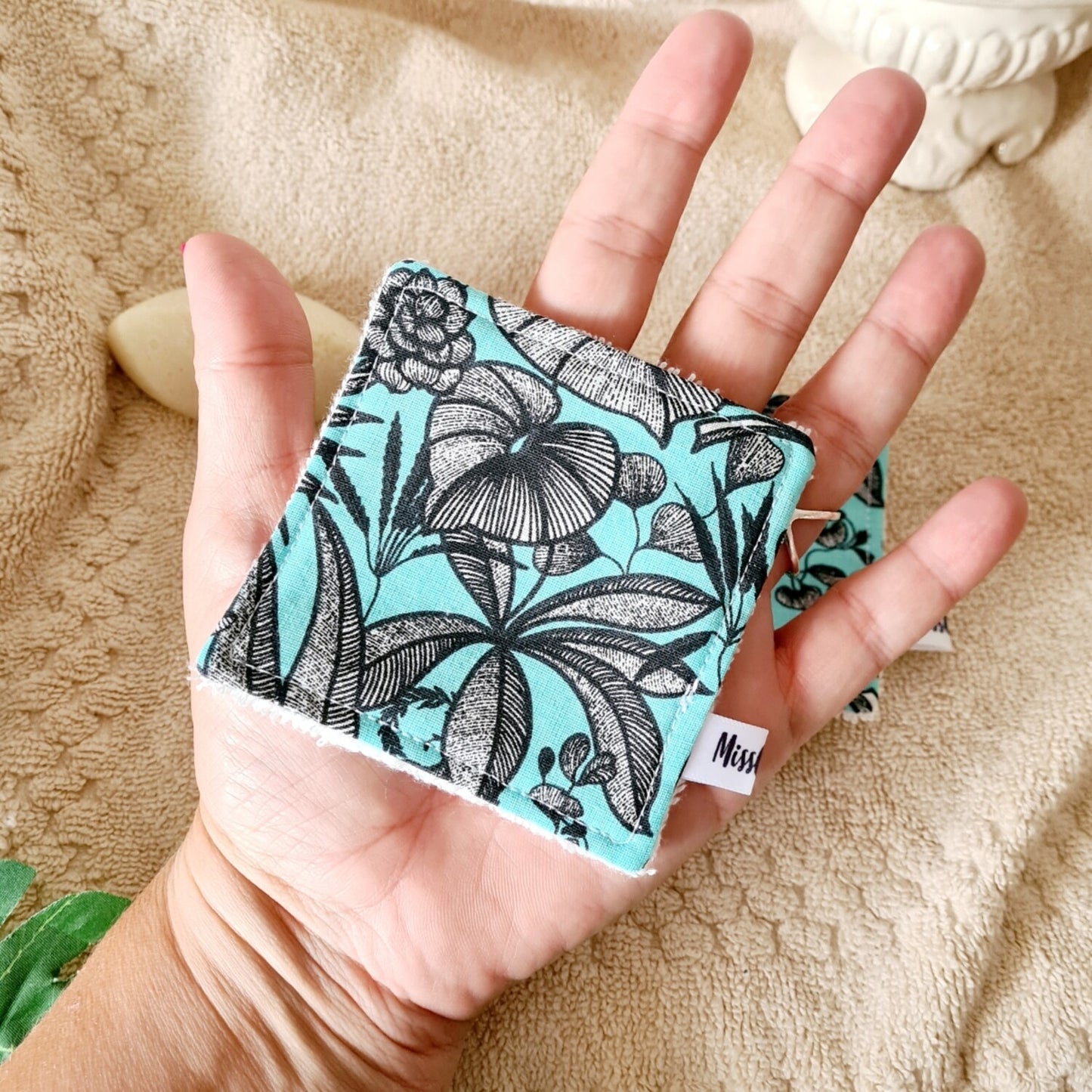 Lot de 4 carrés démaquillants - Yucatan Aqua