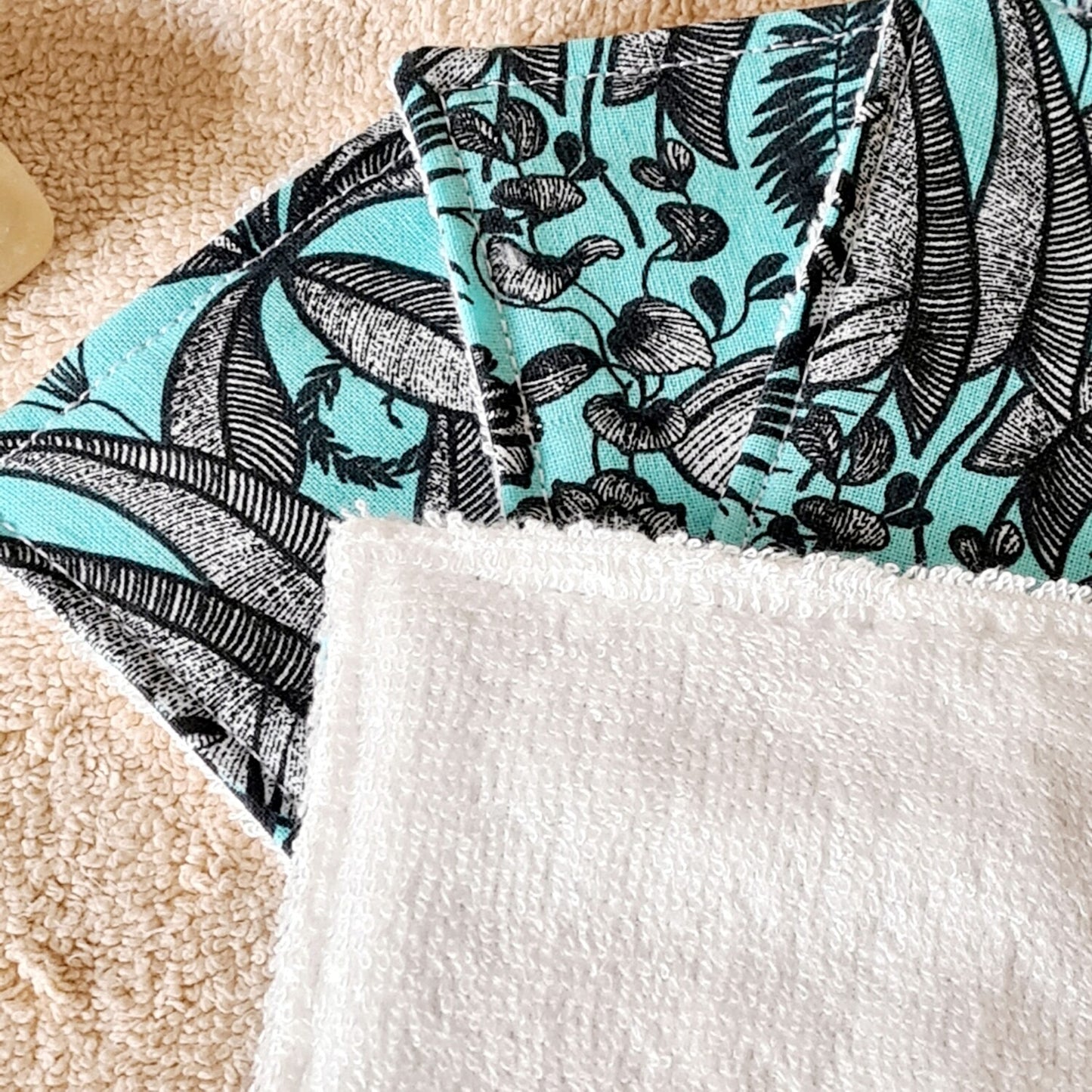 Lot de 4 carrés démaquillants - Yucatan Aqua