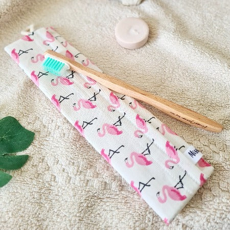 Pochette Brosse à dents XL - Flamants Rose