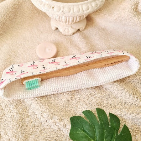 Pochette Brosse à Dents XL - Flamants Rose interieure