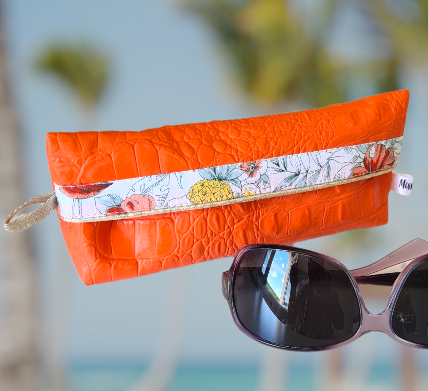 Etui -Trousse "Orange Hibiscus" MissGreen