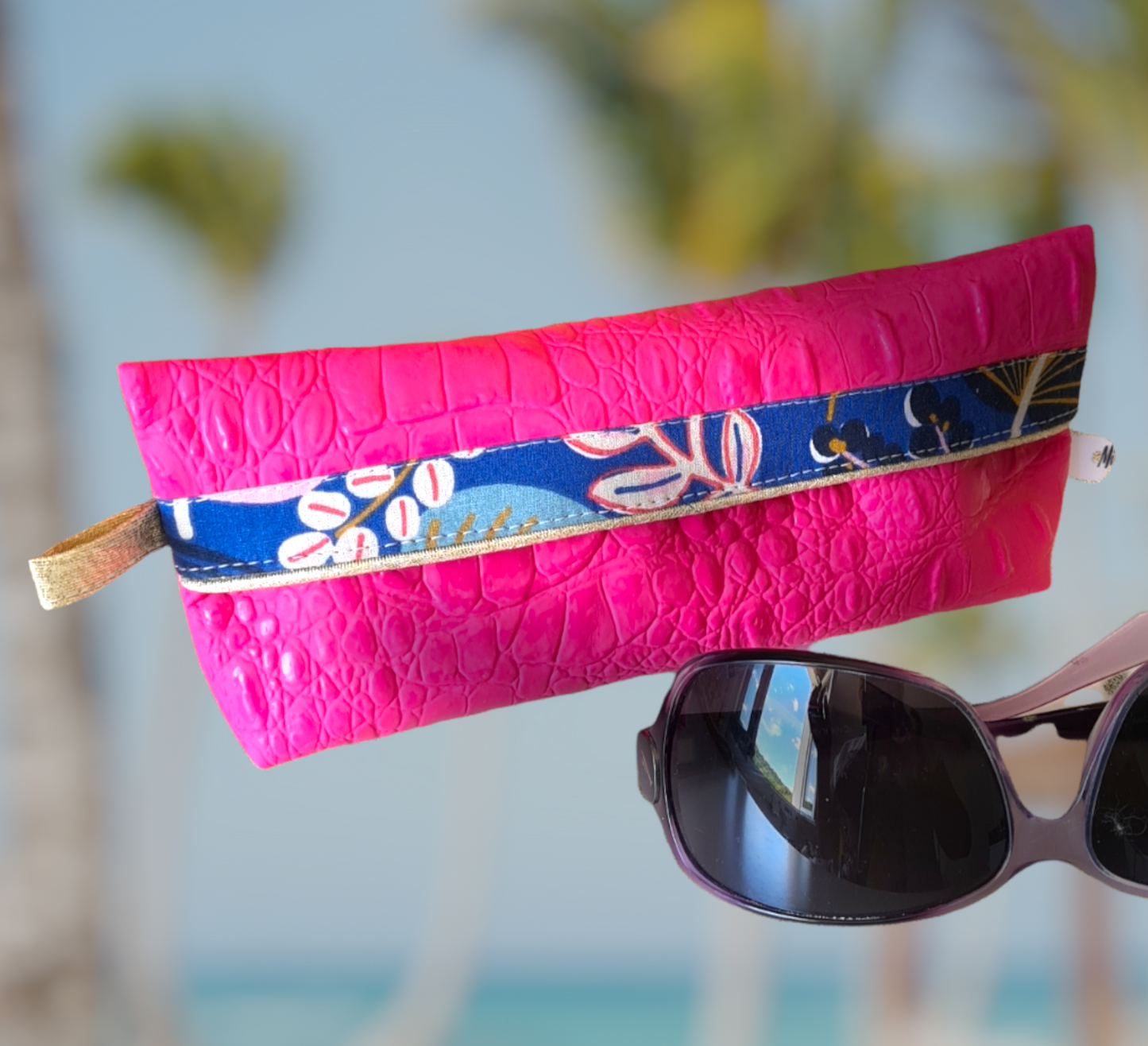 Etui-Trousse "Fushia Bleu tropical" MissGreen