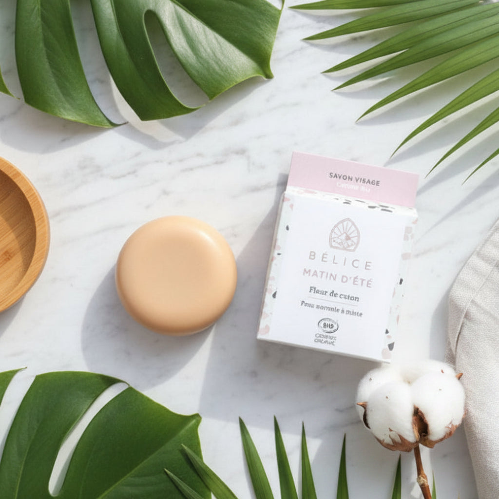 Savon visage bio- Fleurs de coton Bélice cosmétiques