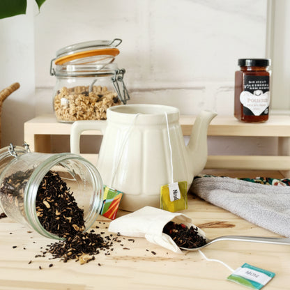 Sachet de the lavable et reutilisable en coton alimentaire MissGreen