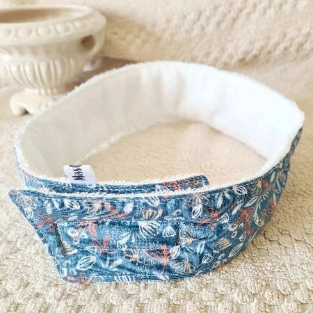 Bandeau de soin Fleurs bleu face