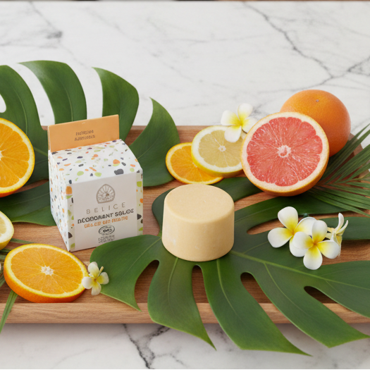Déodorant solide bio Delice e fruit aux agrumes Bélice Cosmétiques