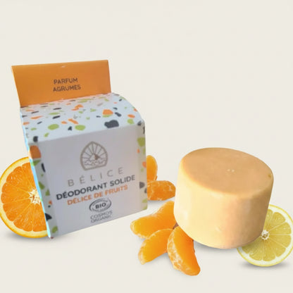 Déodorant solide bio - Délice de fruits aux agrumes - Bélice cosmétiques