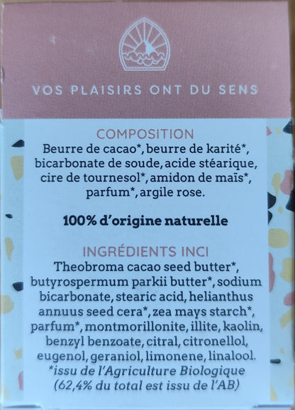 Ingrédients déodorant solide bio Iles marquises Ylan Ylan Bélice cosmétiques