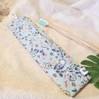 Pochette Brosse à Dents XL - Flora turquoise