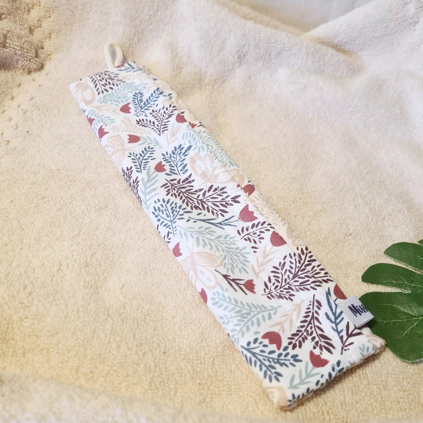 pochette brosse à dents et  couverts  papillons rose