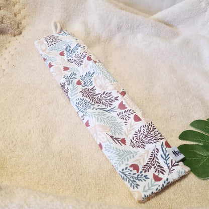 pochette brosse à dents et  couverts  papillons rose