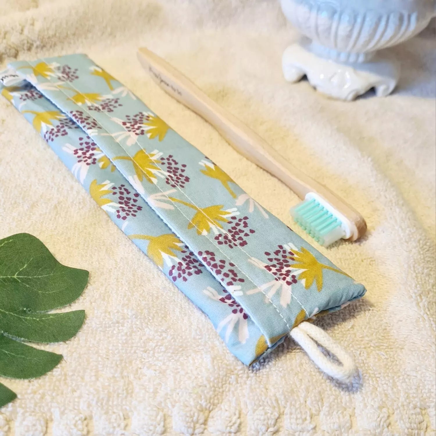 pochette brosse a dents imperméable pistil bleu