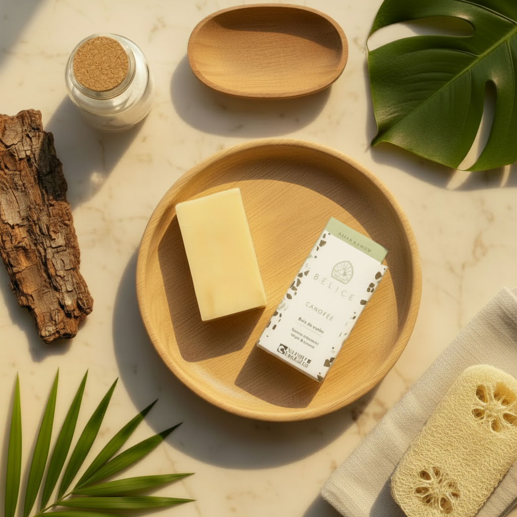 Savon saponifié à froid bio - Canopée aux notes boisées - Bélice cosmétiques. Nature et progrès. Slow cosmétique.  sans huile de palme