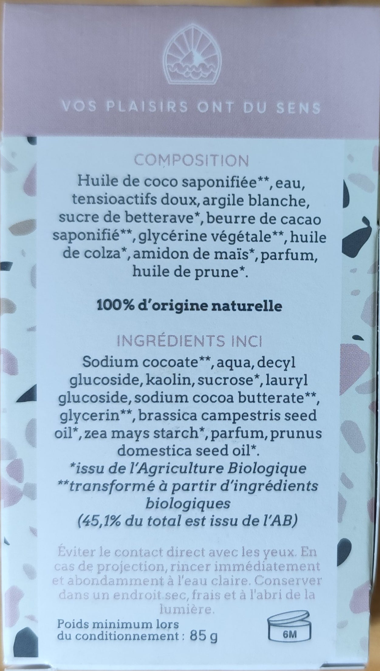 Emballage en carton compostable et écologique pour cosmétique solide - Matin d'été