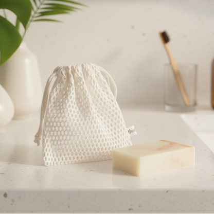 Filet sauve-savon en coton bio avec double cordon de serrage MissGreen