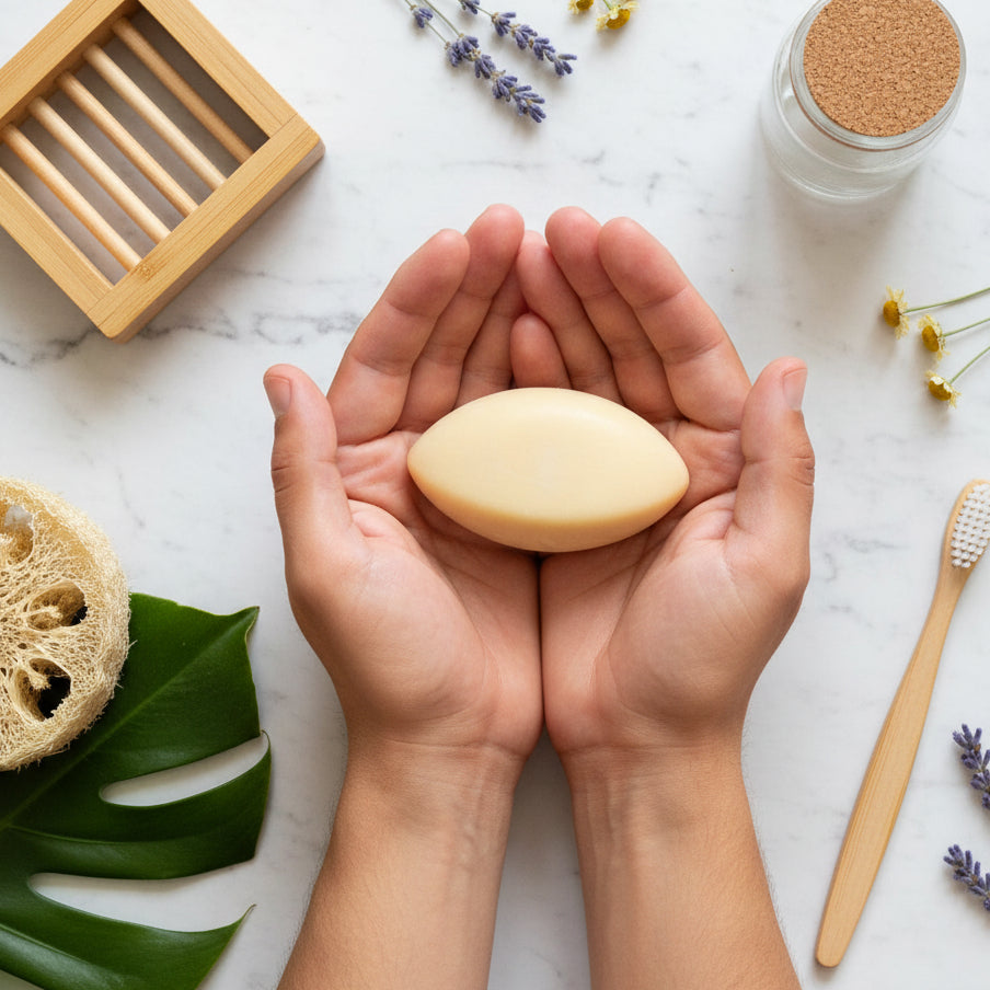 Démaquillant visage solide en forme de colibri cosmétique zéro déchet