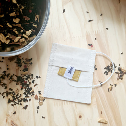 Sachet de the lavable et reutilisable en coton alimentaire MissGreen